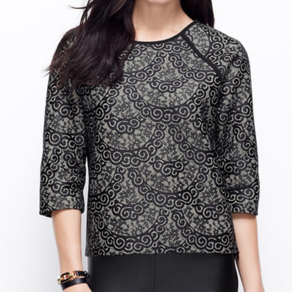 Ann Taylor Black & Beige
Bonded Lace Sweater